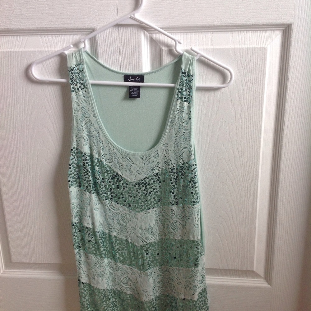 Sequin and Lace Tank